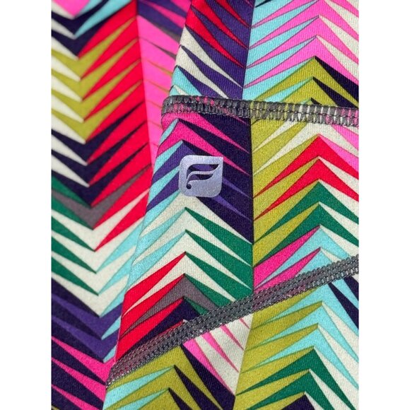 Fabletics Lima Capri Legging Womens Medium Multicolor Rainbow Chevron Print - Picture 10 of 10